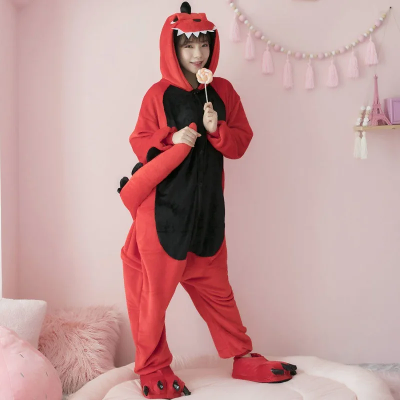Adults Animal Onesies Pajamas Women Men Winter Unisex Anime Costumes Cute Cartoon Animal Pajamas Sets Women Nightwear Sleepwear