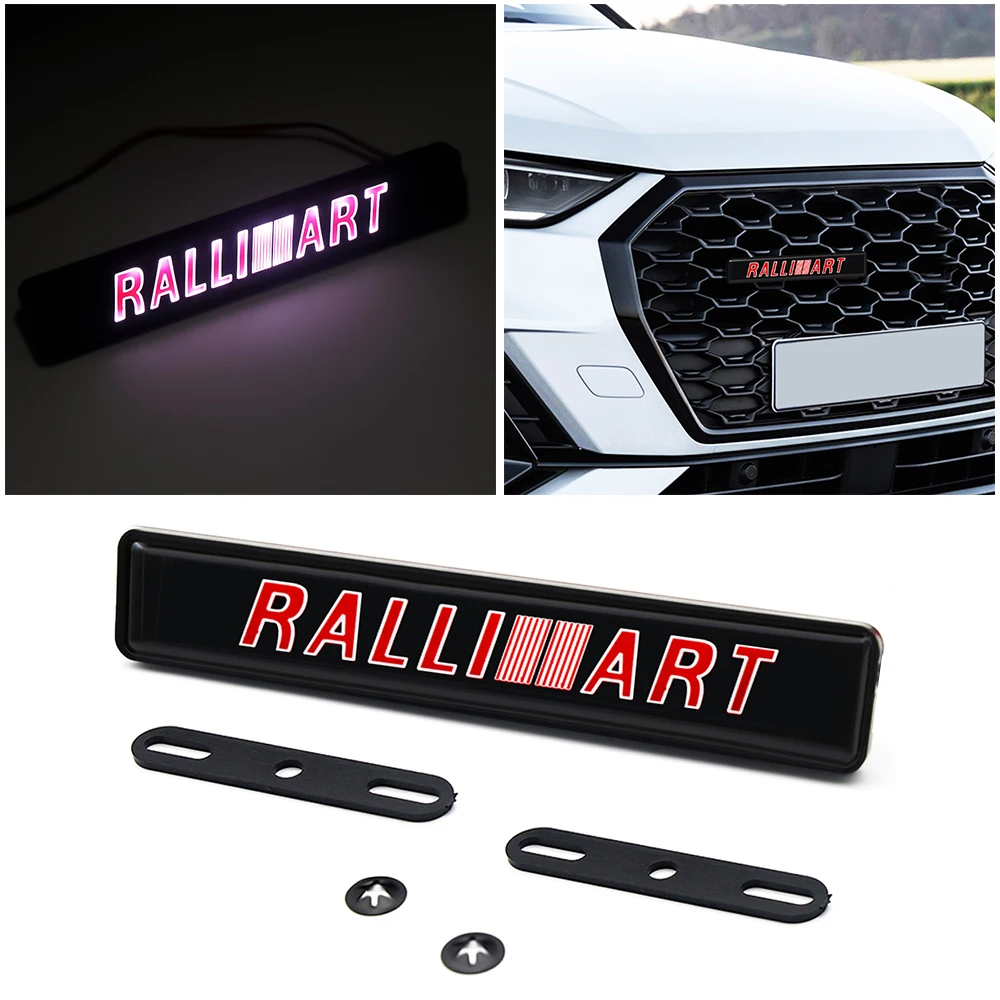 

Car Decorative Lights LED Front Hood Grille Emblem Badge Decoration For Ralliart Mitsubishi Asx Outlander Xl 3 Lancer Pajero 4 l