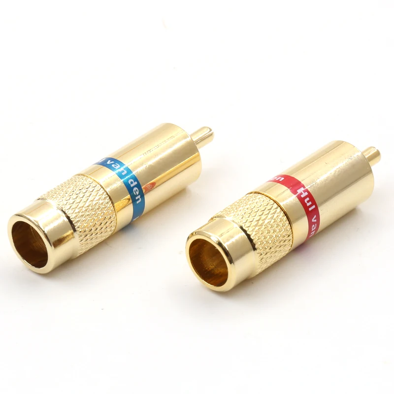 4pcs 24K Gold Plated Van den Hul C-8.4 RCA Plugs Audio RCA jack For diy VDH RCA cable