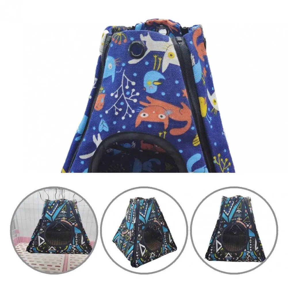 

Breathable Convenient Pet Soft Hanging Bed Stable Pet Hanging Hammock with 4 Hooks for Small Animals