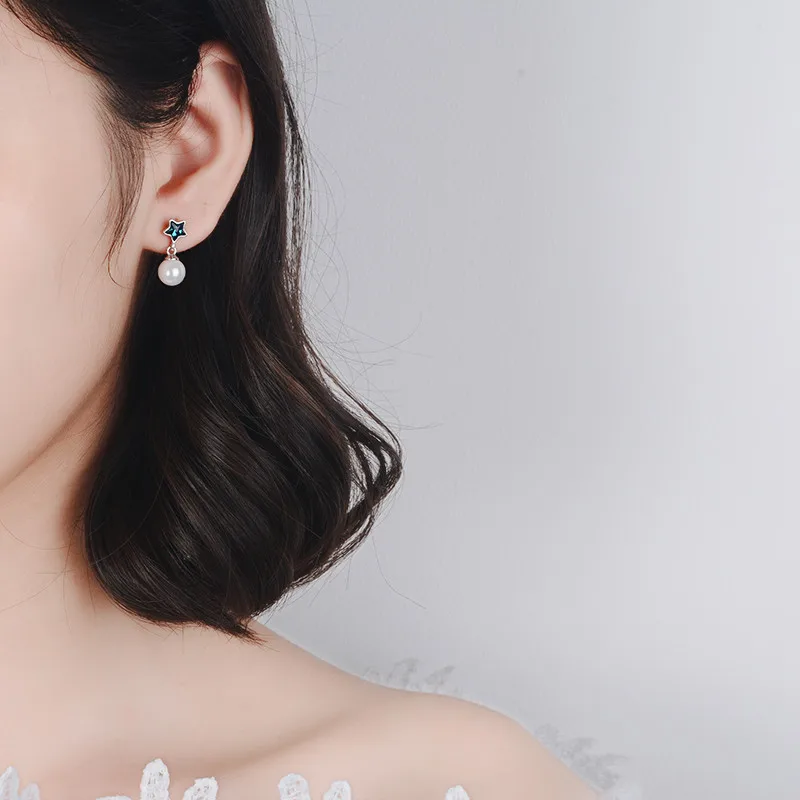 Женские серьги Kindey новая звезда серебряного цвета рождественский подарок