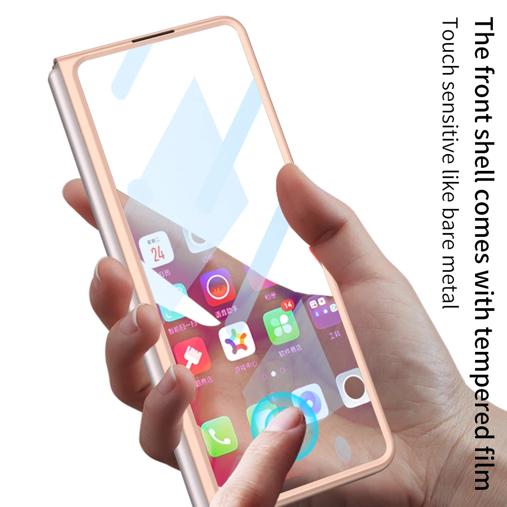 luggage design phone case with magnetic bracket for samsung galaxy z fold 3 5g fold3 hard cover w front tempered glass film free global shipping