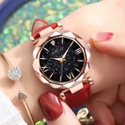 Модные женские часы 2021 Лидер продаж звездное небо циферблат часов класса люкс из розового золота, женские часы-браслет кварцевые наручные часы дропшиппинг