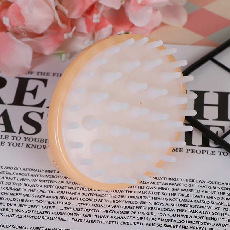 

Handheld Comb Silicone Scalp Massage Brush Washing Comb Mini Head Meridian Massage Wide Tooth