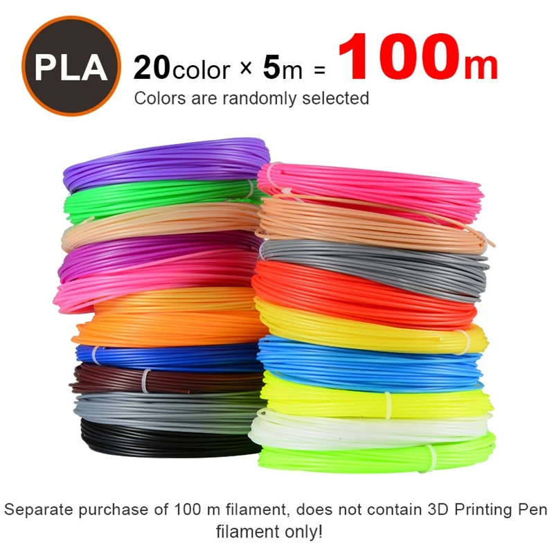 

3D Printer Filament 5M/pcs 20 Colors 1.75mm PLA 3D Print Filament For 3D Printer Or 3D Pen