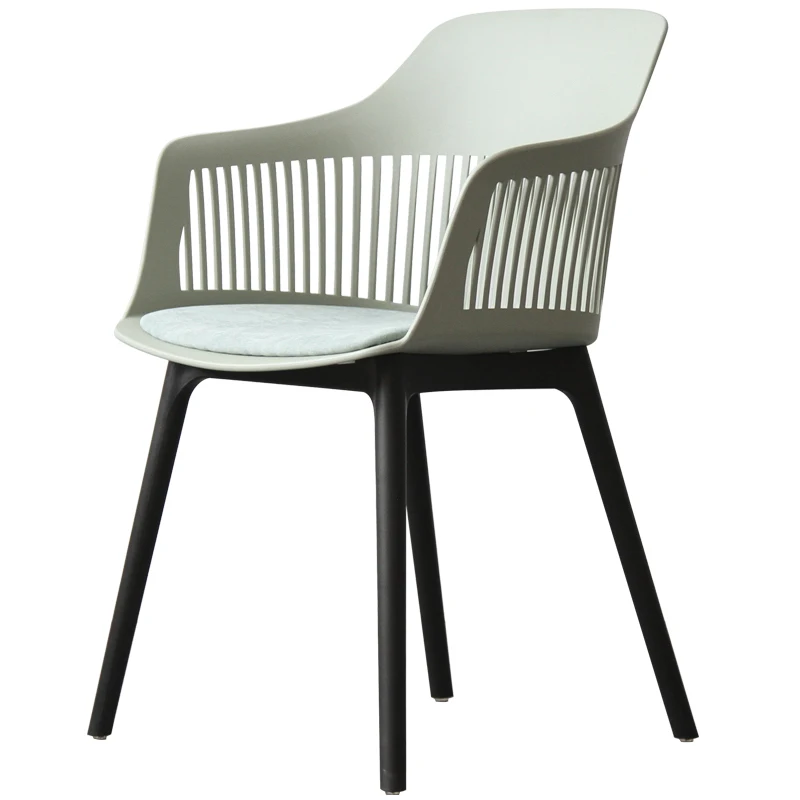 

Comfortable sitting Nordic armrest backrest leisure plastic chair chair body proportion suitable personality restaurant home des