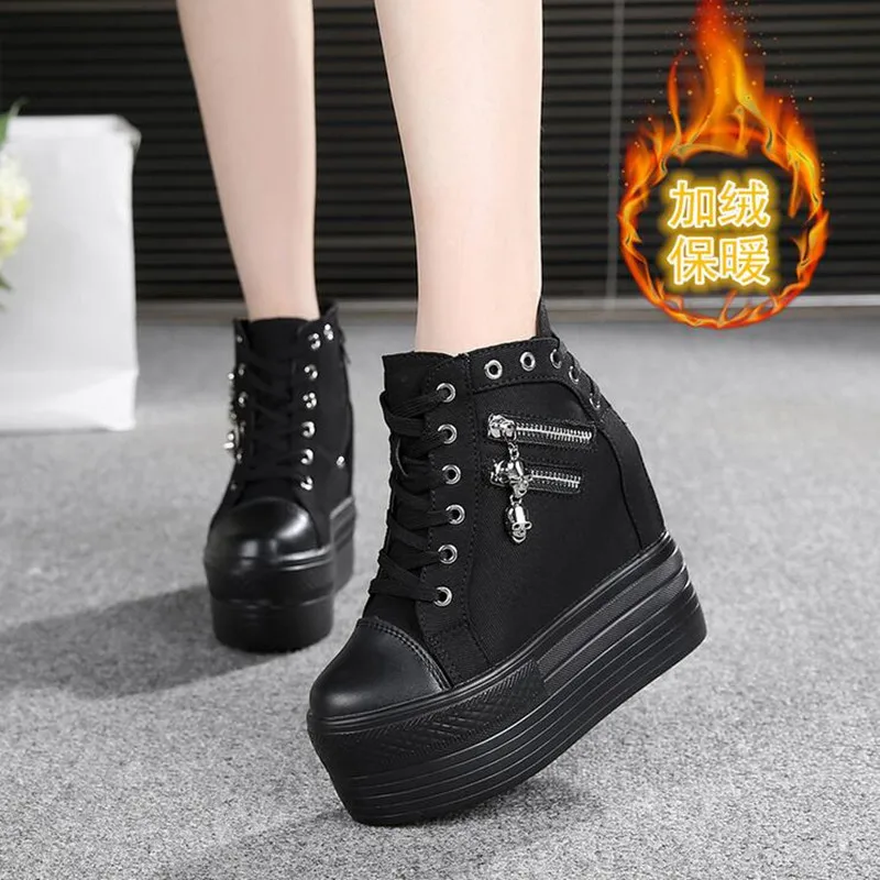 

WGZNYN 2022 NEW Hidden Heels Platform Sneakers Women Breathable Air Wedge Sock Shoes Woman Casual Ladies Boots Zapatos Mujer W5