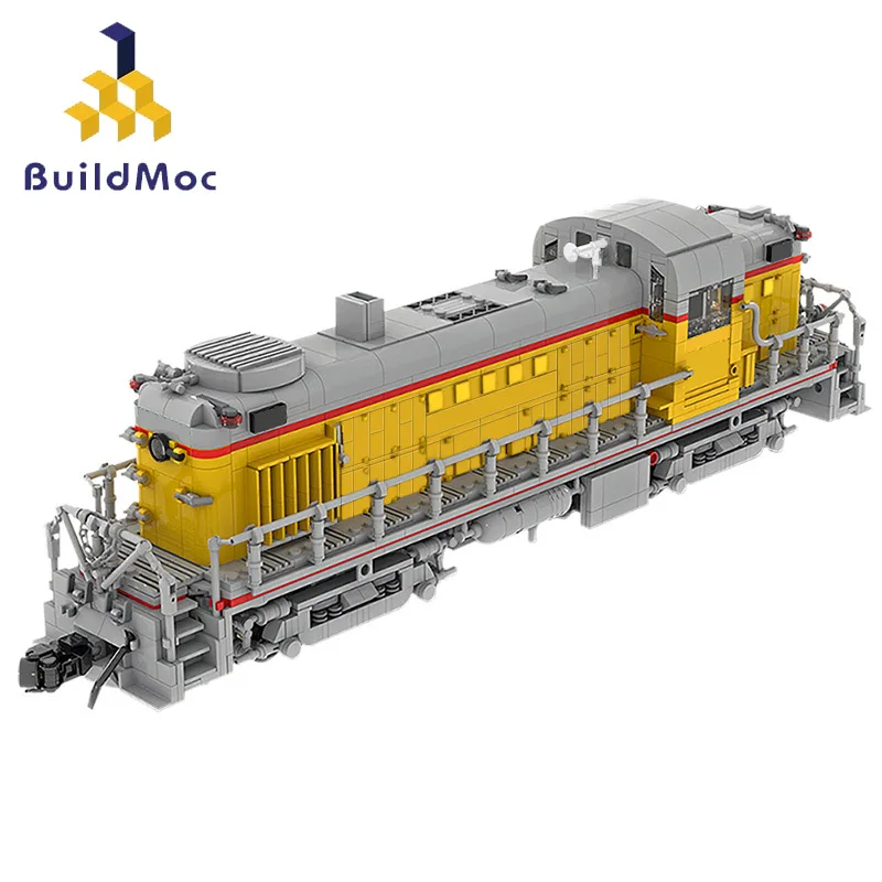 

Buildmoc City Train Union Pacific Railroad Alco RS-2 (1:38) Locomotives Simulation Model Technical Railway Building Blocks Toys