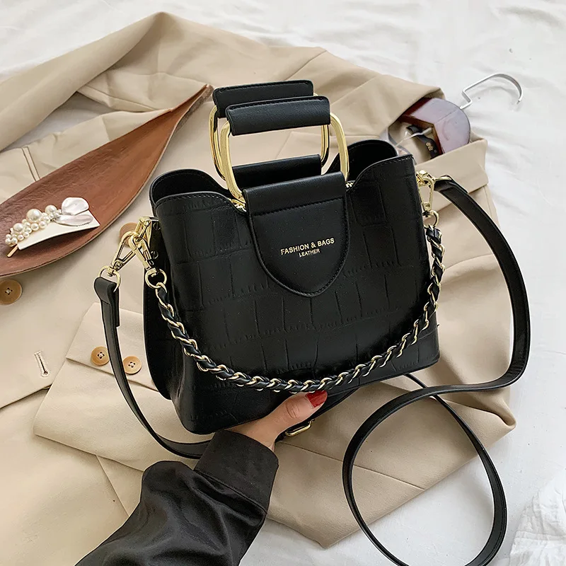 

European and American Messenger Bag Female Bag Korean Shoulder Handbag 2021 New Trendy Simple Small Bag Ladies Bucket Bag