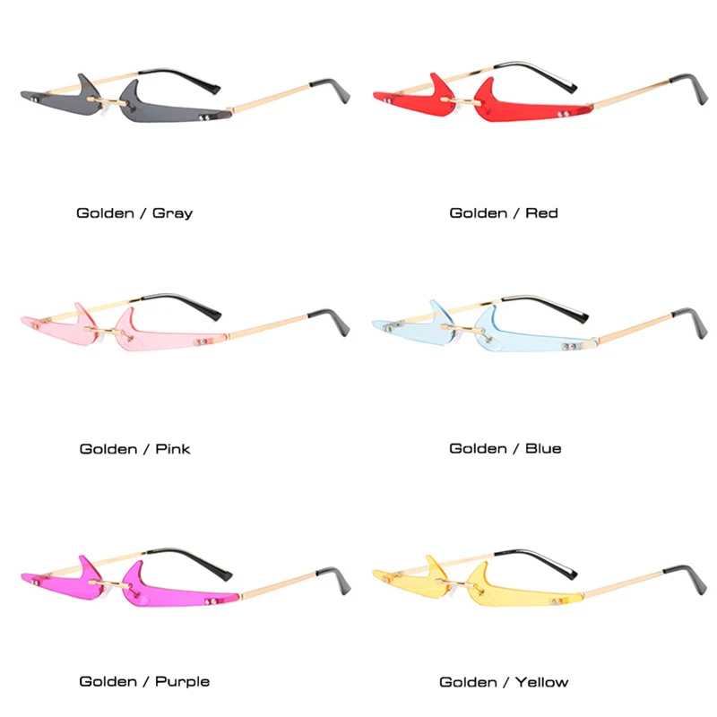 Модные уникальные солнцезащитные очки без оправы SO &amp EI женские ретро с