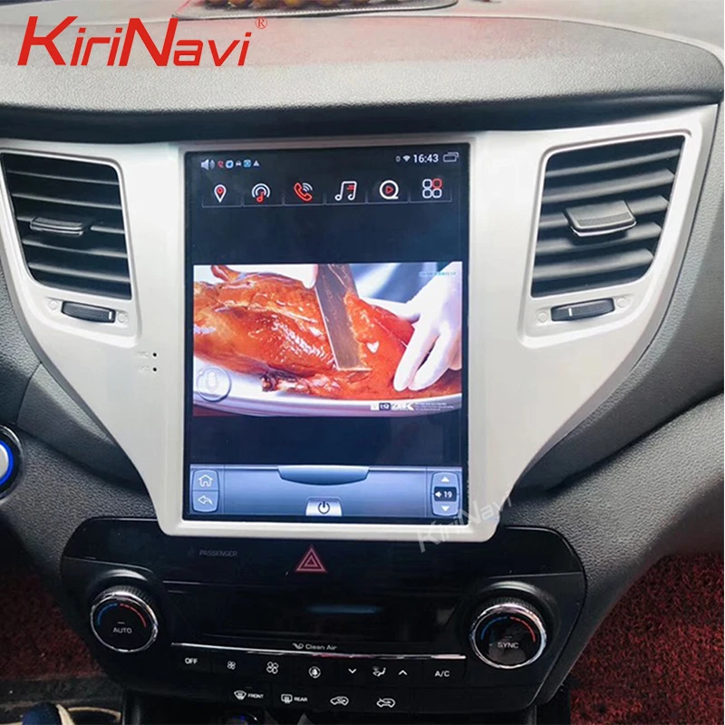 Автомагнитола KiriNavi с вертикальным экраном в стиле Tesla 10 4 ''Android для Hyundai Tucson IX35