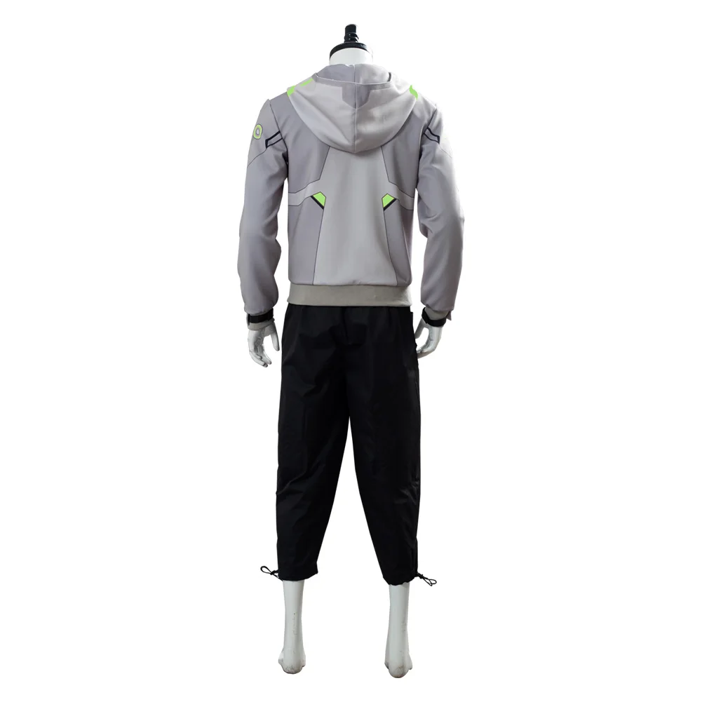 OW Shimada Косплей Гэндзи костюм Толстовка Брюки наряд для взрослых Хэллоуин