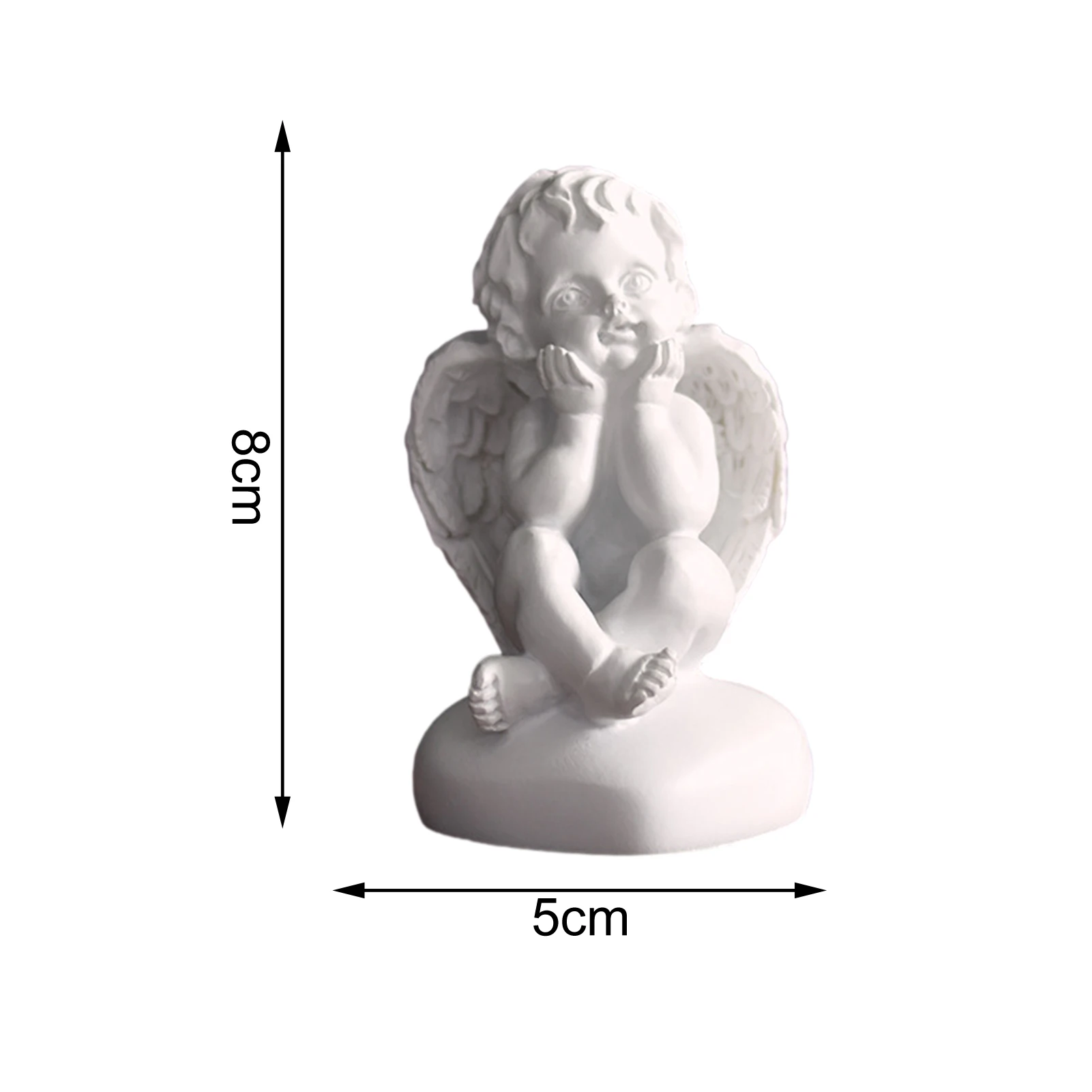 

Winged Angel Statue Resin Decorative Indoor Outdoor Figurine Garden Guardian Church Wings Statue Sculpture Memorial Miniatures