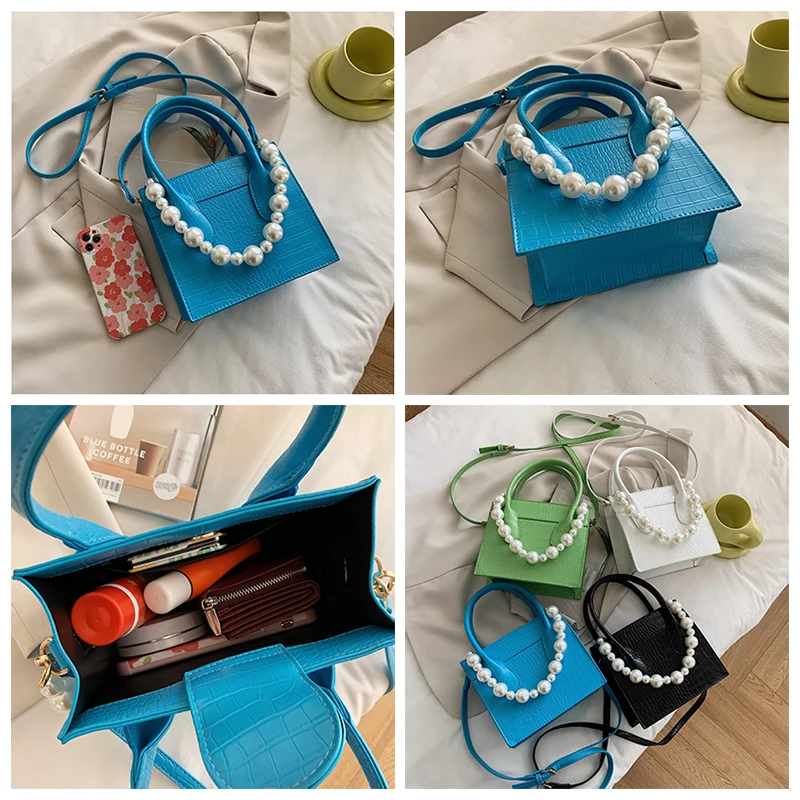 

2021 Classic Texture Vintage Alligator Leather Shoulder Bags Delicate Creative Design Women Pure Small Totes Crossbody Handbag