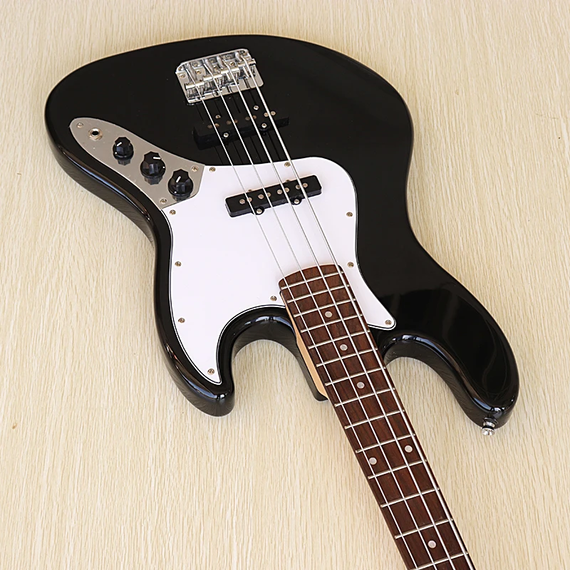 Черная 4-струнная гитара JB электрическая бас-гитара 41 дюйм корпус из массива липы