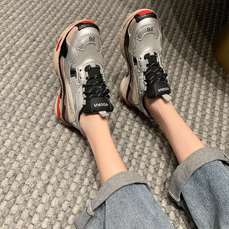 

2020 New Women Sneakers Spring Autumn Lace Up Canvas Shoes Female Korean Version Thick Bottom Shoes Woman Flats Vulcanized Shoes