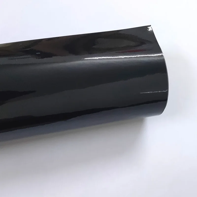 

Free shipping black glossy Vinyl 0.3m/roll Glossy car wrap Vinyl Film black Wrap Bubble Free car sticker auto decoration film