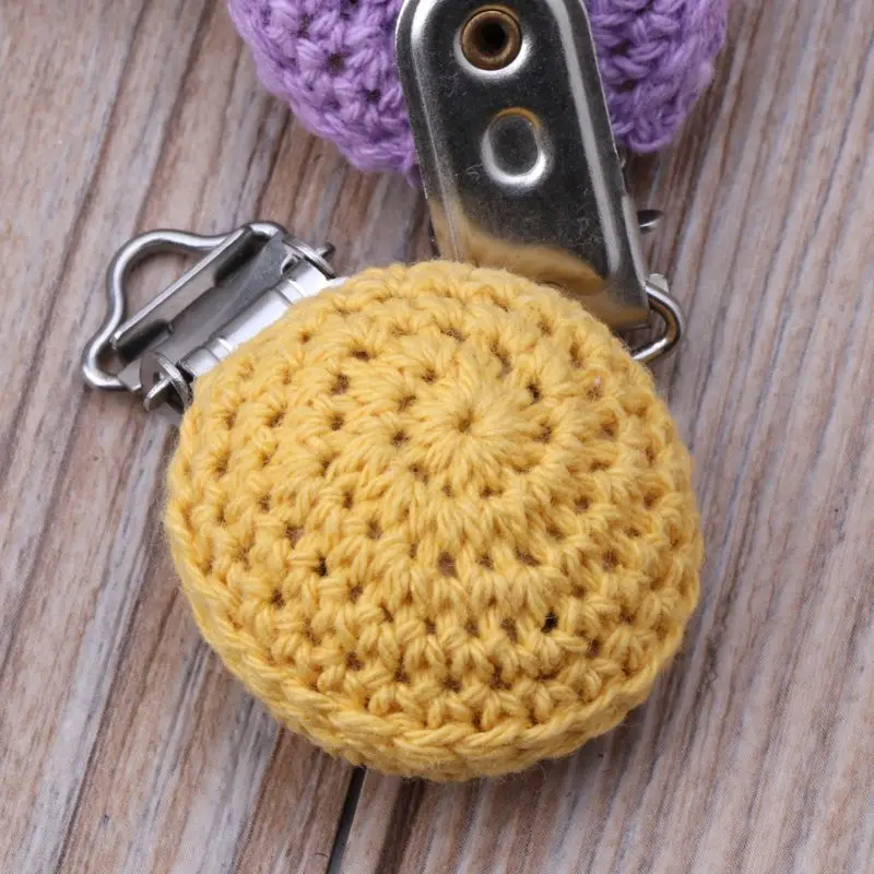 

Crochet Pacifier Clips Holder Handmade Silicone Pacifier Chains Accessories For DIY Baby Teethers