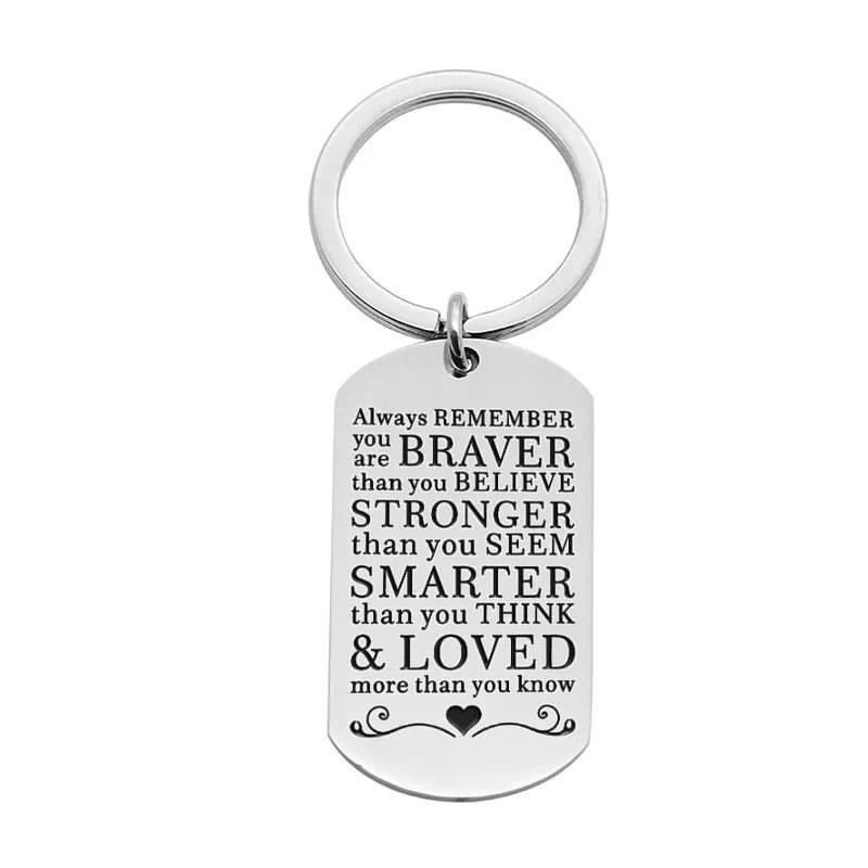 New Always remember you are braver than believe keychain |