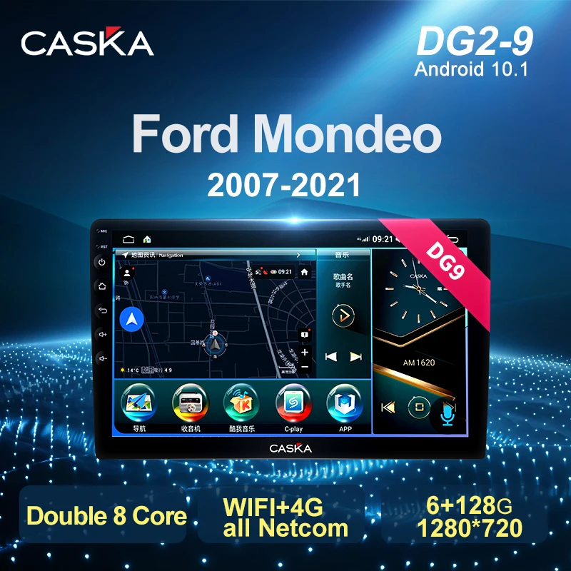 

CASKA DG2-DG9 For Ford Mondeo 2007-2021 Car Radio Multimedia Video Player Navigation GPS Android 2din AI Voice Bluetooth WIFI 4G