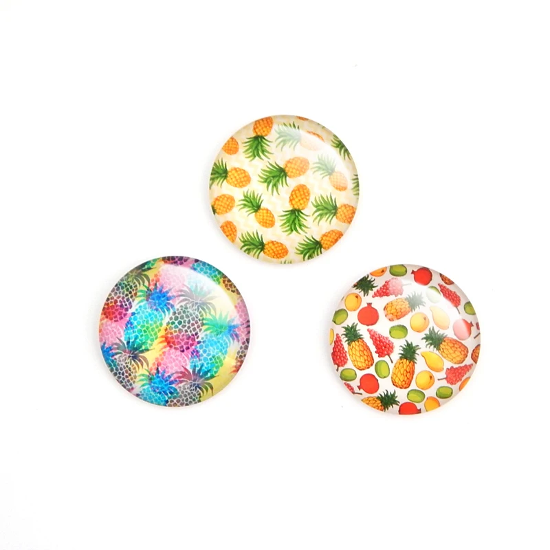 QIYUE мультяшный ананас магнит на холодильник хрустальные круглые стеклянные