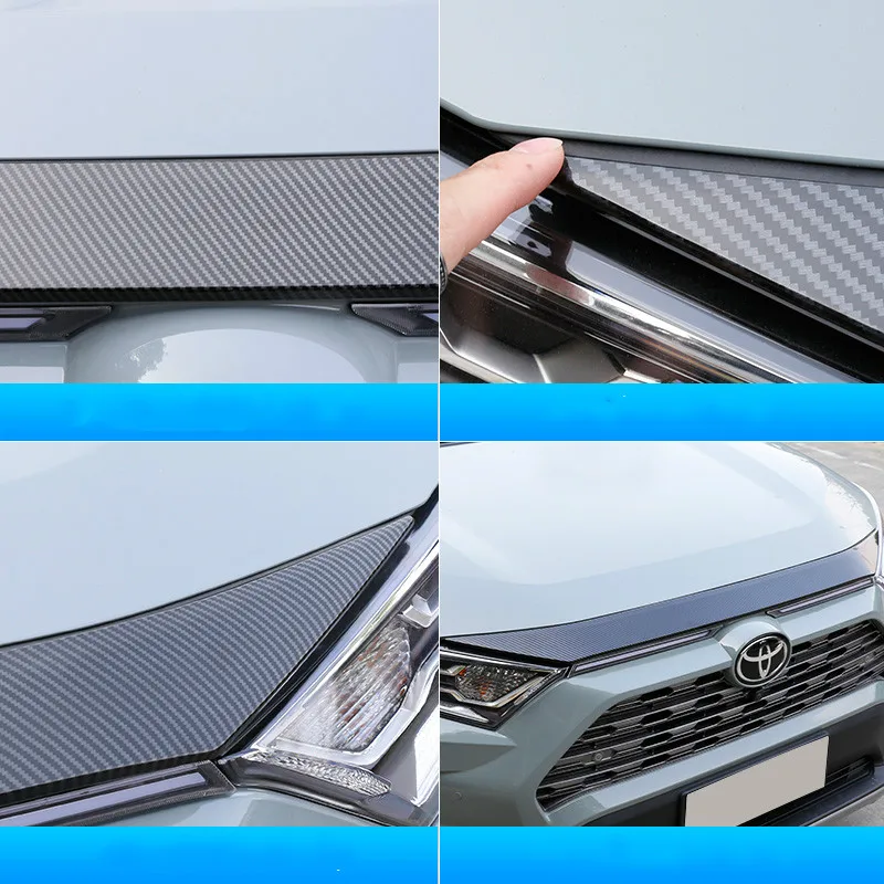 УГЛЕРОДНЫЙ АБС-пластик хром крышка капота двигателя отделка наклейка для 2019 2020