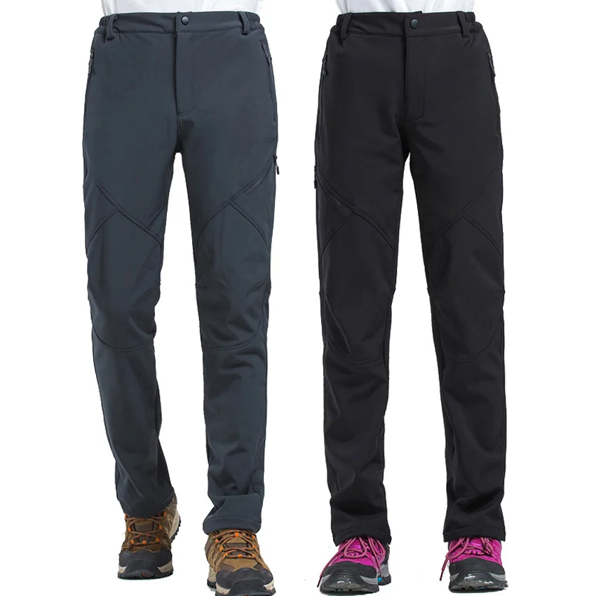 WindTaste зимние мужские походные флисовые брюки для спорта на открытом воздухе