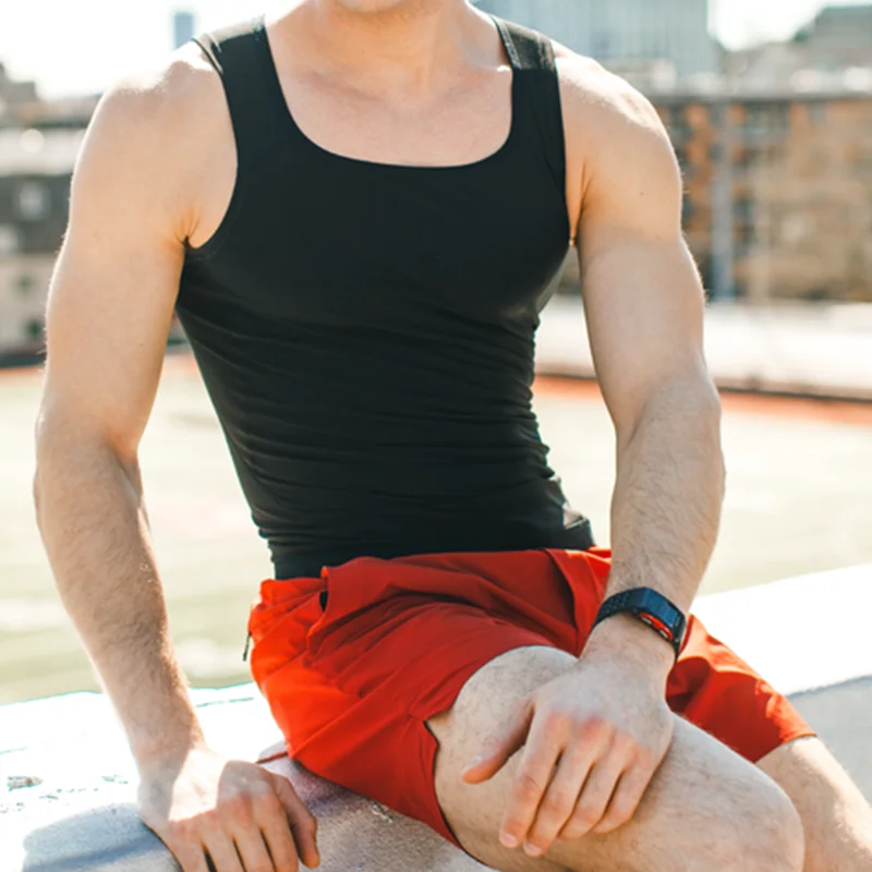 

Hot Thermal Compression Waist Trainer Shirt Men Sweat Vest Sauna Tank Tops Slimming Body Shaper Corset Fat Burning Workout Suit