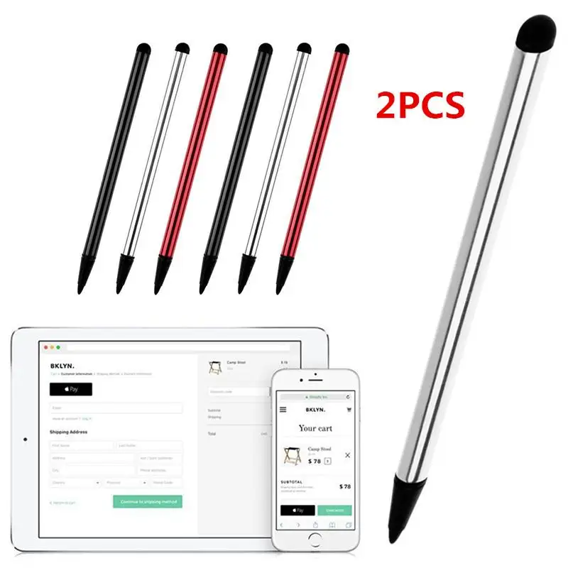 

2Pcs Capacitive Pen Touch Screen Stylus Pencil for iPhone iPad Tablet Universal Wholesale