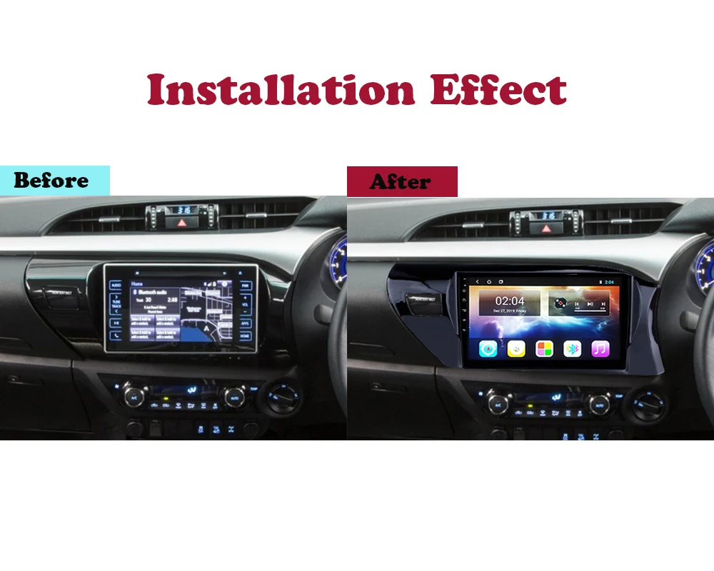 Android 9 0 автомобильный радиоприемник с навигацией GPS для Toyota Hilux 2016 2017 2018 правым