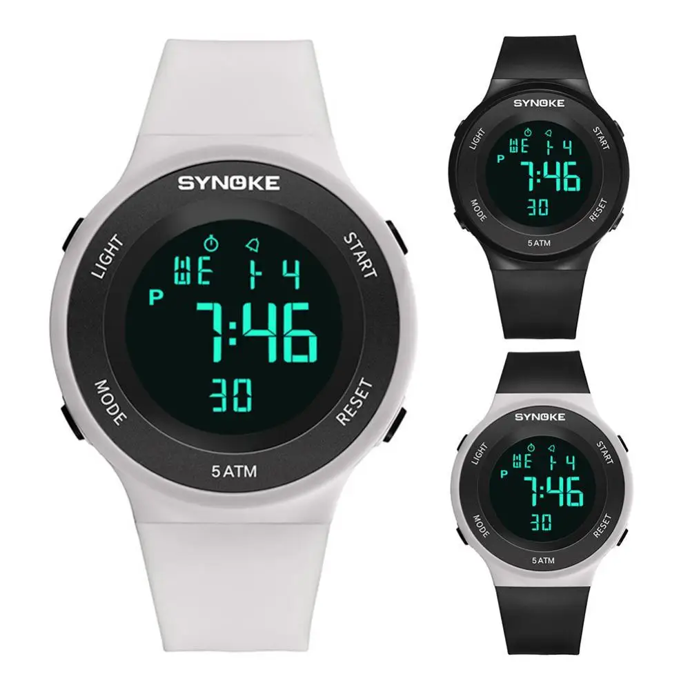 

Unisex Outdoor Waterproof Watch Plastic Band Alarm Date Display Digital Clock Couple Lover Digital Electronic WristWatch Relojes