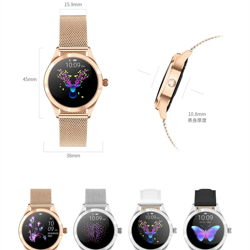 Водонепроницаемые Смарт часы IP68 женский браслет пульсометр мониторинг сна
