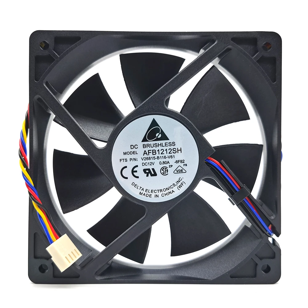 Для delta AFB1212SH 12 см 1225 12025 120X120X25MM ШИМ 4 PIN AC/DC 12V 0.80A охлаждающий вентилятор хорошее