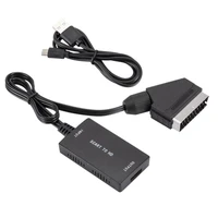 scart to hdmi converter with hdmi cable hd adapter 720p 1080p video audio converter adapte for tv monitor projector