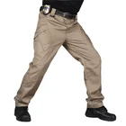 Новинка 2022, мужские тактические брюки, эластичные штаны в стиле милитари с несколькими карманами для городских поездок, мужские облегающие брюки-карго, бриджи
