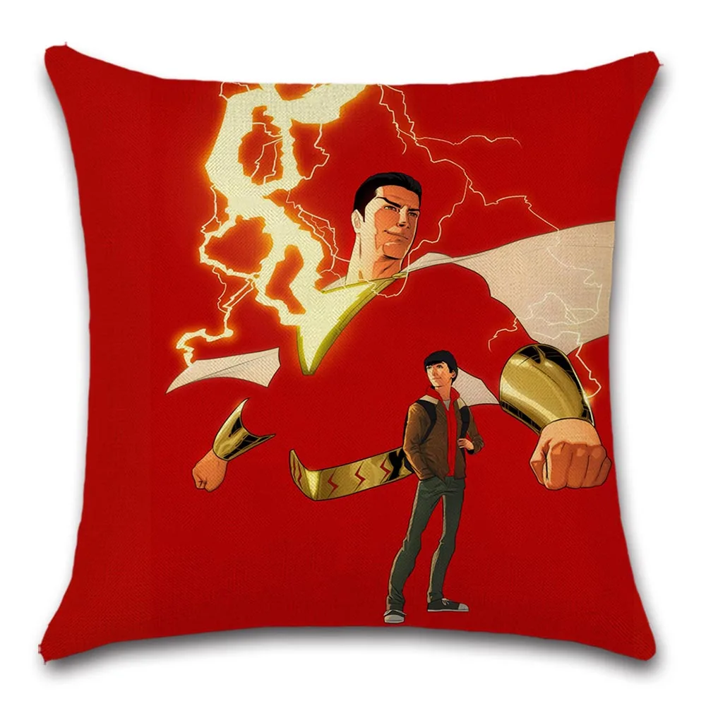 Чехол для подушки с мультипликационным принтом супергероев декоративный