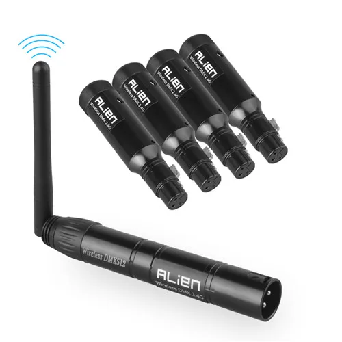 1T4R ALIEN Recharge 2,4G ISM беспроводной DMX 512 Dfi контроллер приемник XLR передатчик для дискотеки DJ вечерние панели для DMX сценический светильник - Цвет: 1T4R