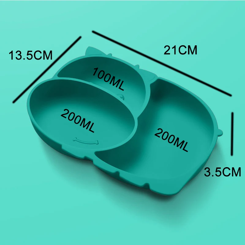 Силиконовая тарелка для кормления детей из коровьей кожи силиконовая детская