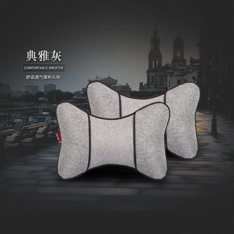 2 шт. льняной подголовник для автомобиля подушка сиденья BMW E46 E90 F10 M2 M3 M4 M5 1 3 4 5 X Z