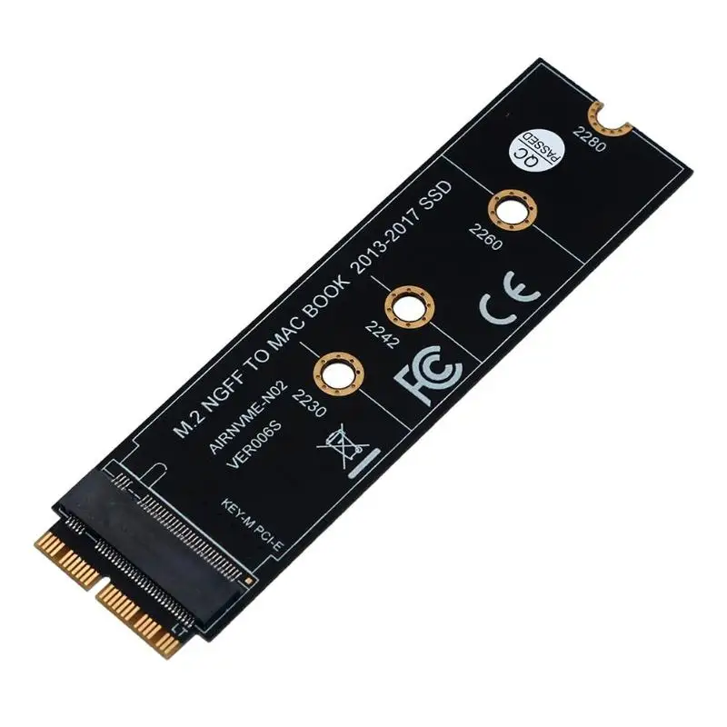Адаптер SSD карты NVMe PCIe M.2 на для Macbook Air Pro 2013 2014 2015 A1465 A1398 2280 PCIE x4 Apple ноутбука|Платы