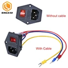 SIMAX3D черный 10A 250V рокер Мощность переключатель переменного тока Мощность розетки с красным тройной кулисный выключатель с плавким предохранителем модуль Разъем для 3D-принтеры Запчасти