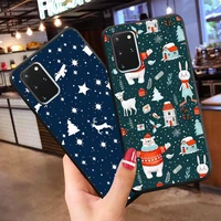 punqzy new year christmas tree phone case for samsung s20 fe s10 plus a51 a71 a50 a30 a70 a7 2018 a10 s8 s9 s7 tpu silicone case