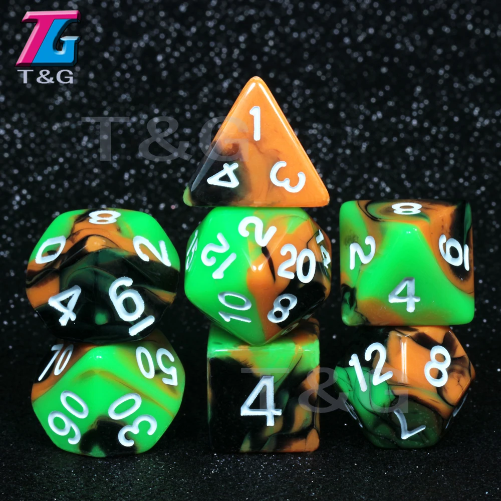 11 цветов на выбор 7 для игры DnD D4 D6 D8 D10 D12 D20 набор игральных костей Подарочная