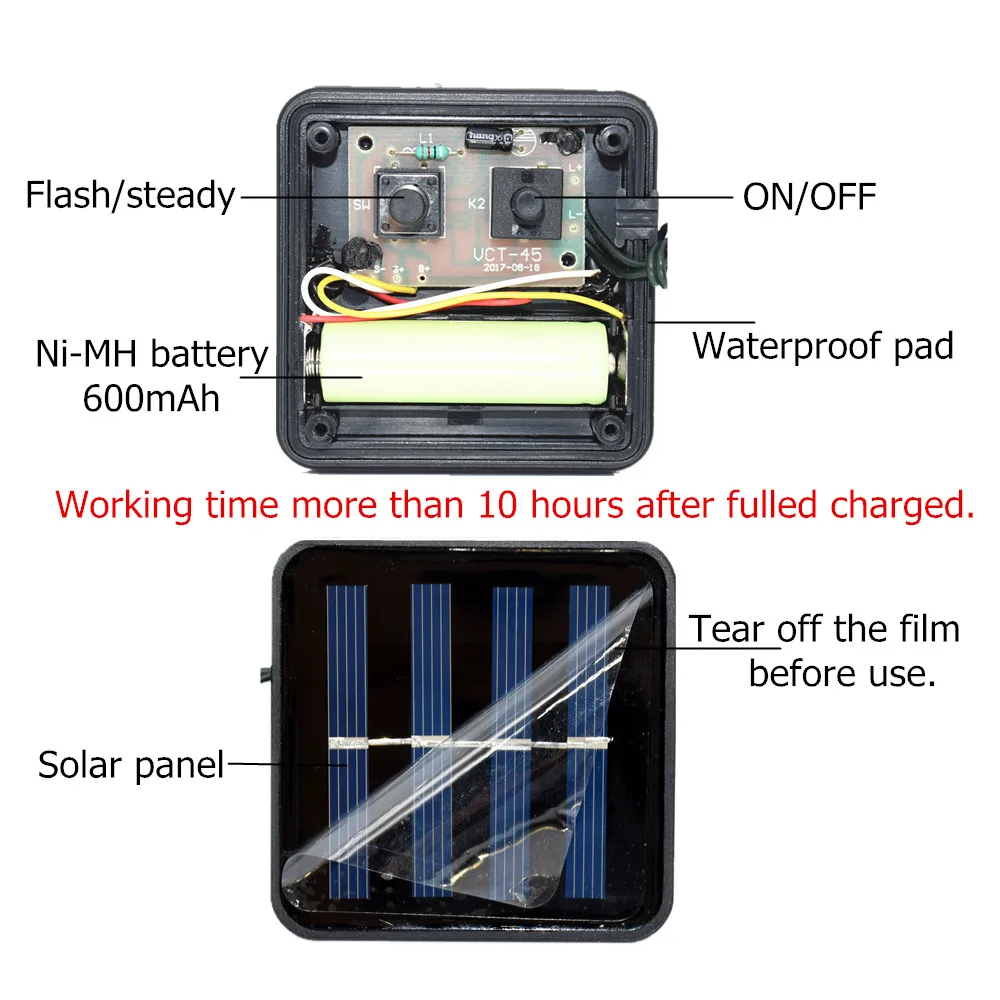 Ousam светодиодный солнечный светильник строка ротанговая Пальма клубок 6 м 30