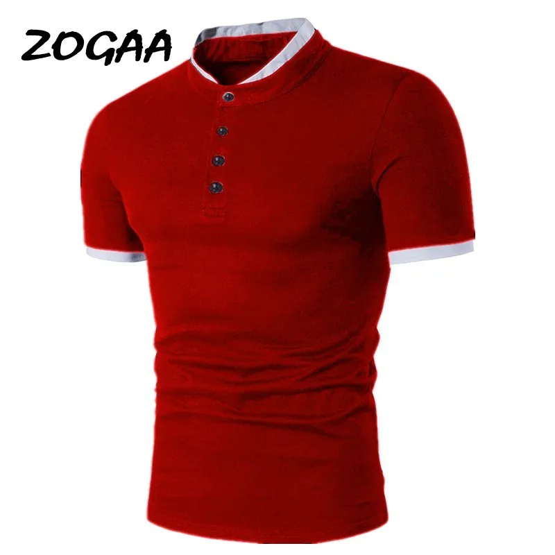 

ZOGAA Brand 2019 NEW Men Polo Shirt Short Sleeve Bussiness Casual Slim Fit Tops Polos Breathable Cotton Polo Shirts Man Clothes