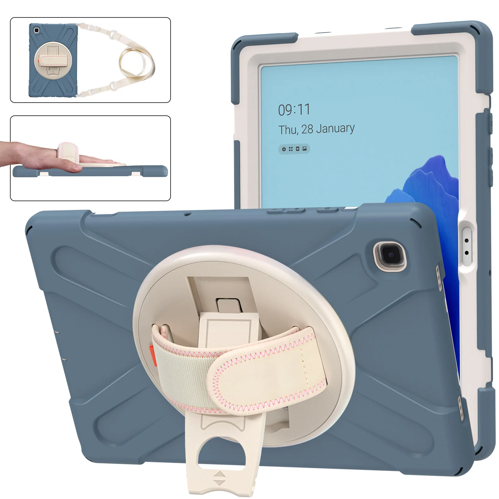 

Чехол для Samsung Galaxy Tab A7 10,4, T500, T505, T507, T505N, чехол для планшета с поворотом на 360 градусов, силиконовый чехол с подставкой