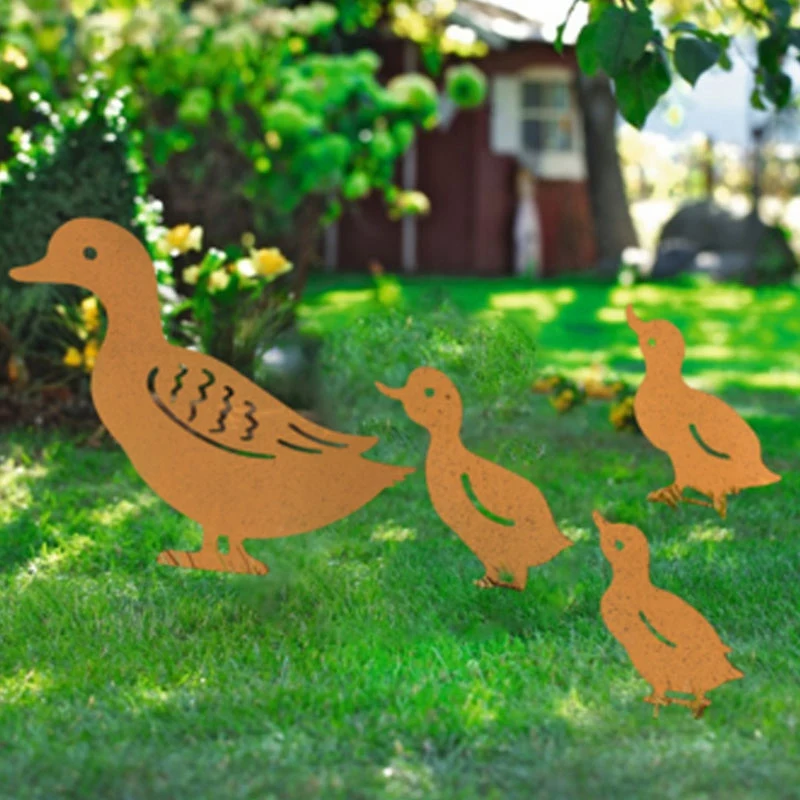 

Metal Animal Garden Decoration, Duck-Shaped Garden Art for Outdoor Decoration, Decorative Gardening Pile
