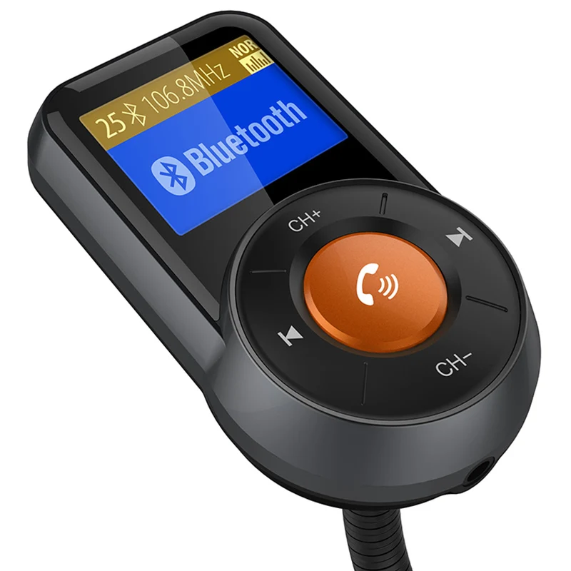 Автомобильный Bluetooth MP3 плеер QC3.0 с функцией быстрой зарядки FM модулятор