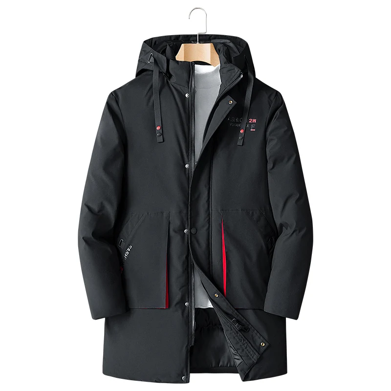 Мужская зимняя новая длинная Повседневная куртка с капюшоном размера плюс 6XL 7XL 8XL