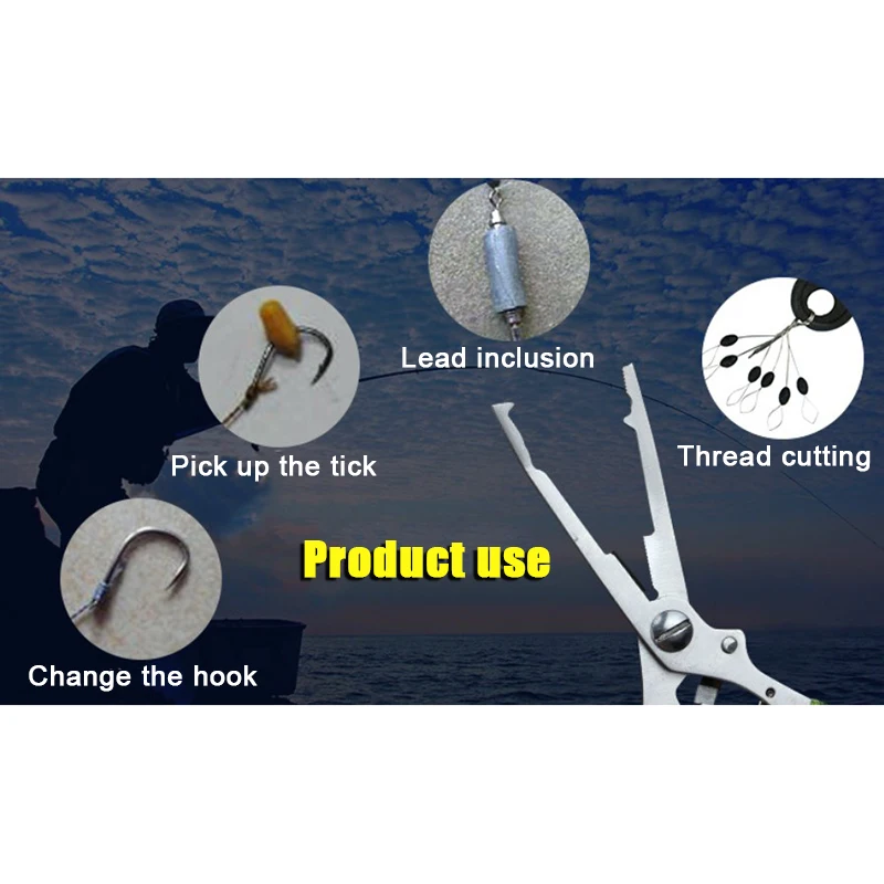 

New Stainless Steel Lure Cutter Fishing Plier Scissor Tongs Cutting Line Ropes